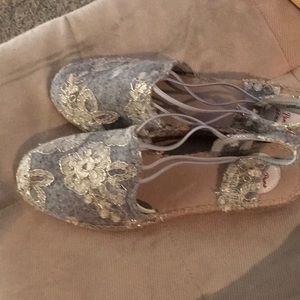 New with box grey espadrilles.